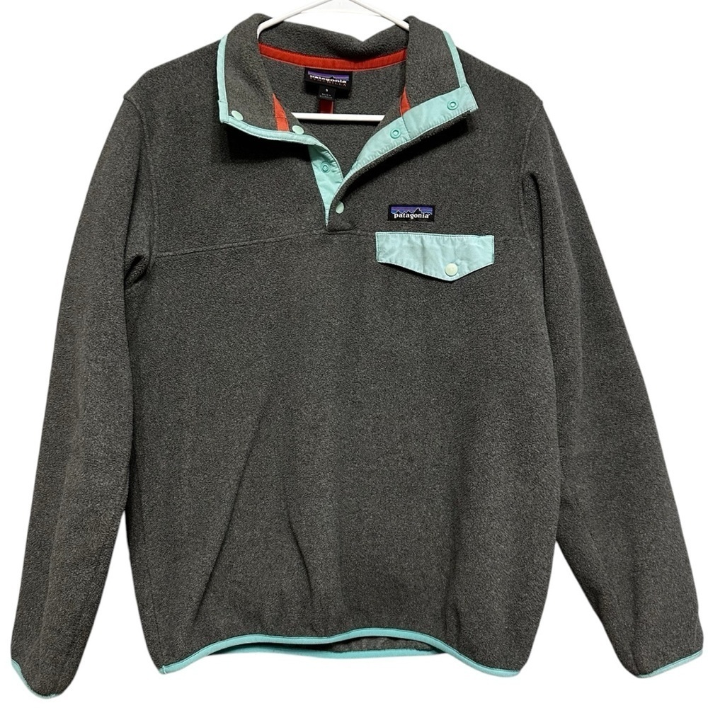 Patagonia Worn Wear Lightweight Synchilla Snap-T Pullover Gray/Blue Gorpcore S